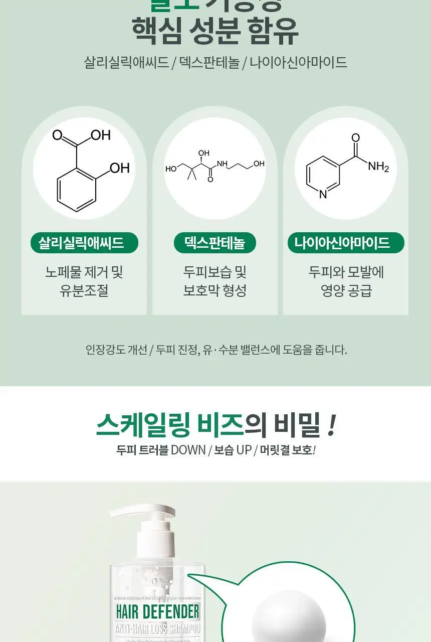 스웨거 헤어 디펜더 안티헤어로스 샴푸 490ml [탈모증상완화] 상세페이지 9